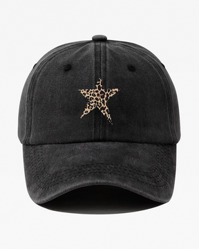 Casquette étoile léopard
