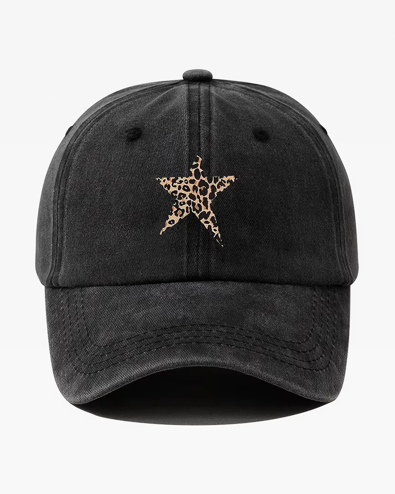 Casquette étoile léopard