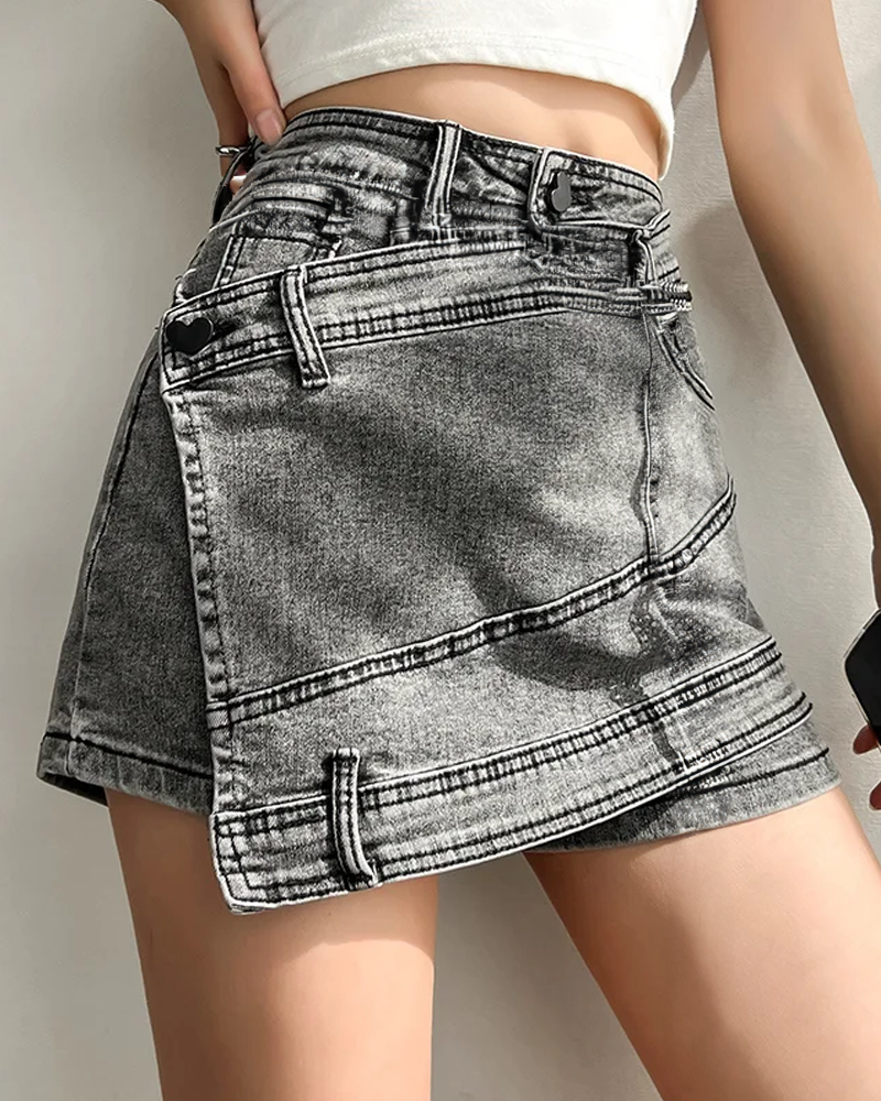 Jupe short en jean