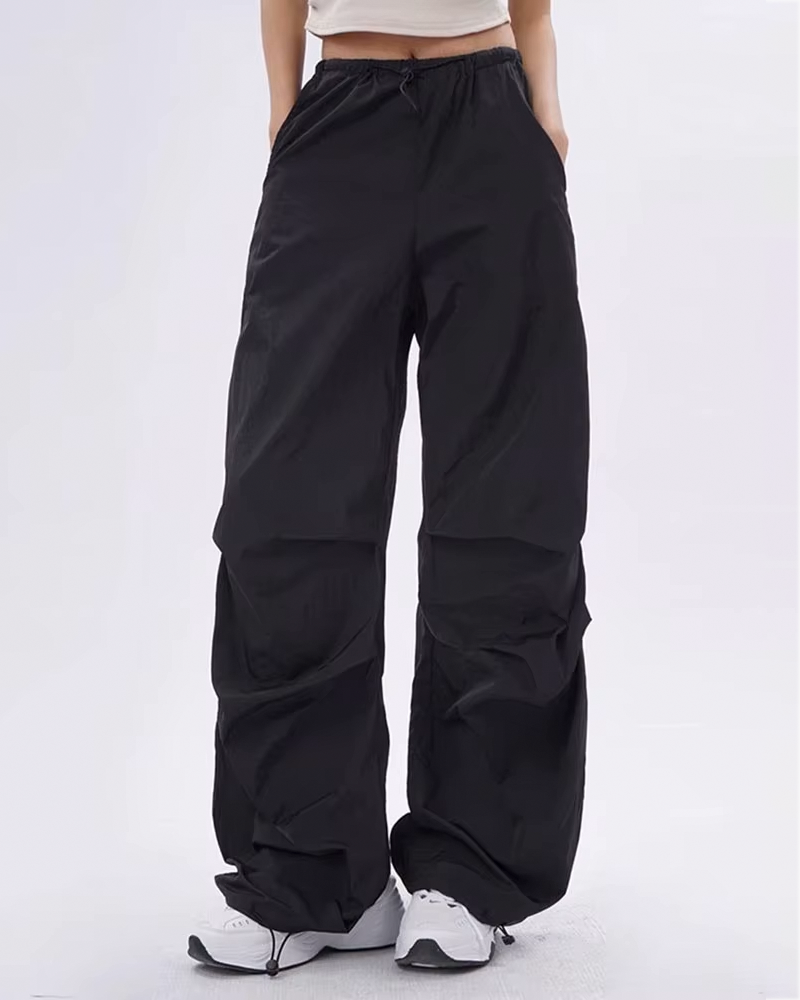 Pantalon parachute noir