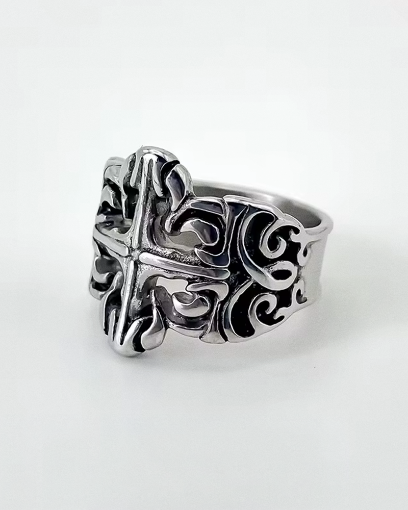 Bague gothique croix