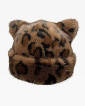 Bonnet léopard femme