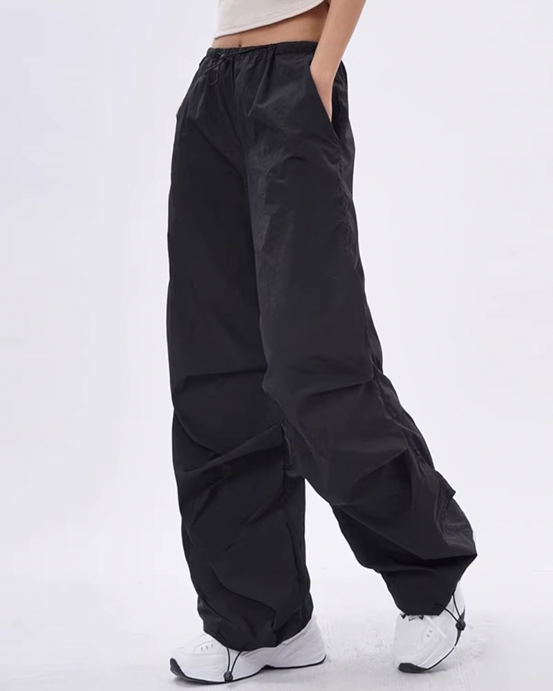 Pantalon parachute noir