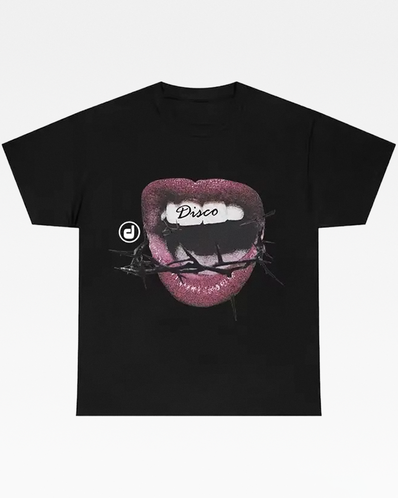 T-shirt lèvres Y2K