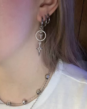 Boucles d'oreilles étoile Y2K