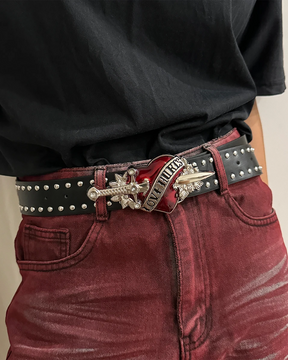 Ceinture cloutée rock