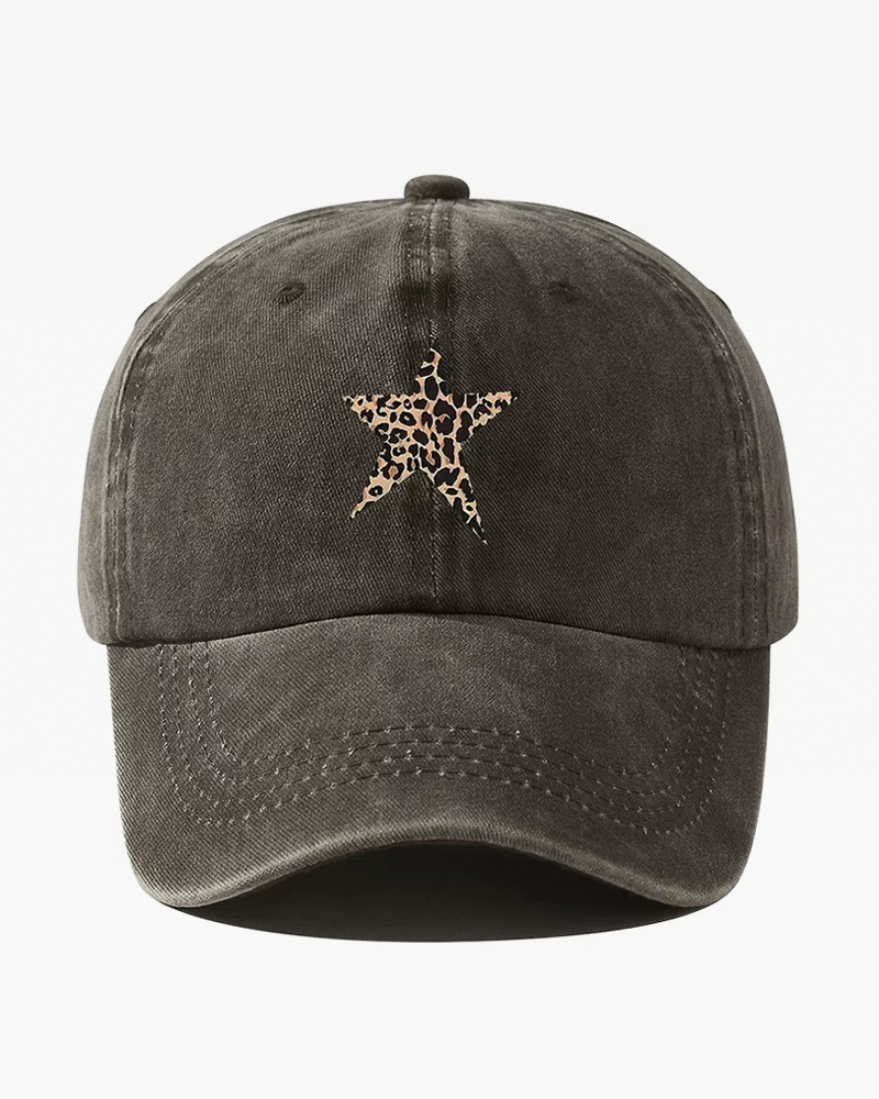 Casquette étoile léopard