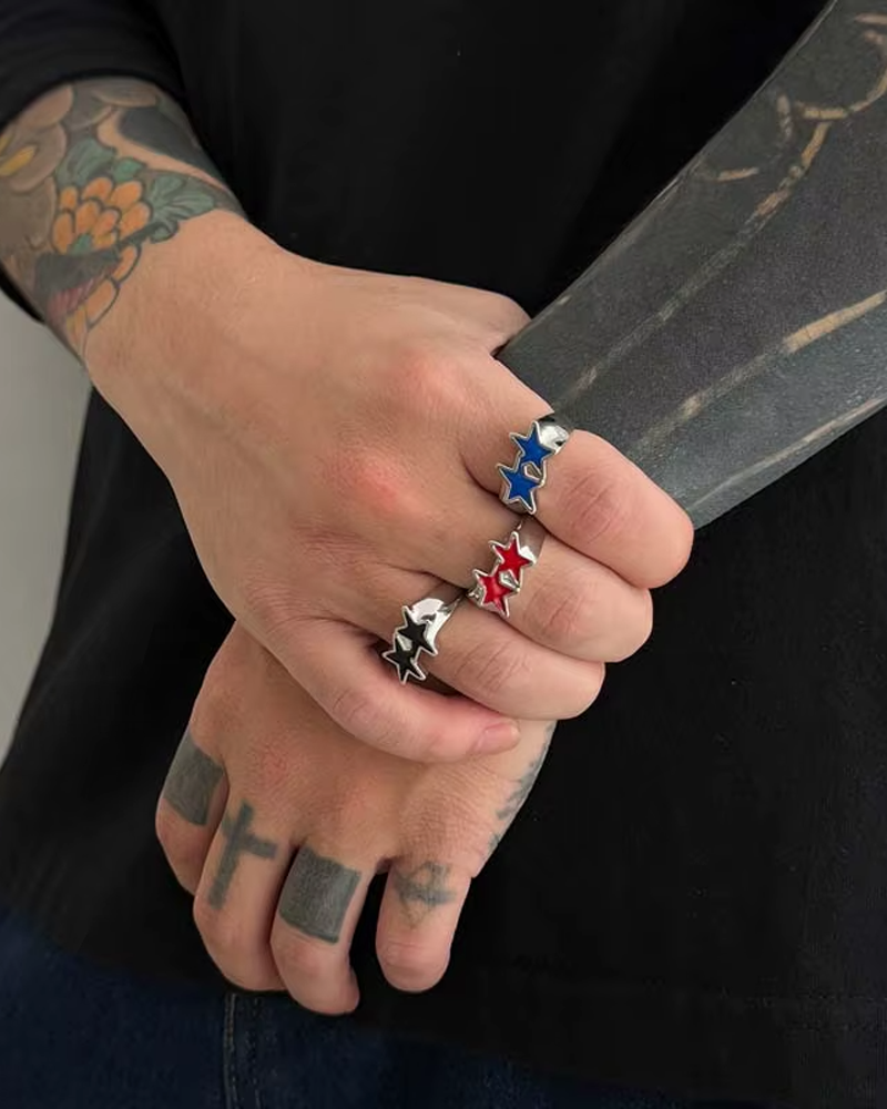 Bague double étoile