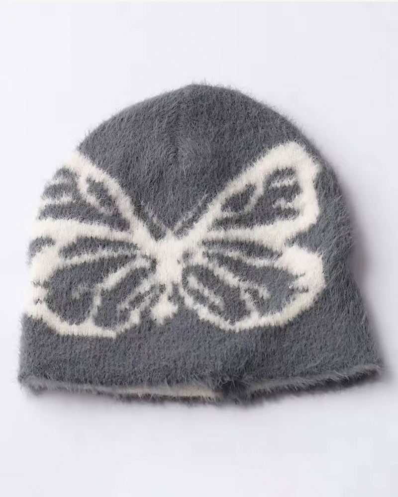 Bonnet hiver papillon