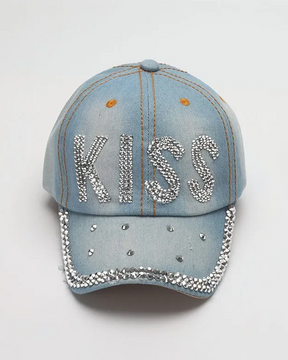 Casquette jean strass