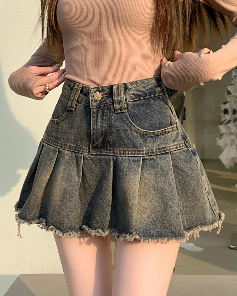 Mini jupe en jean femme