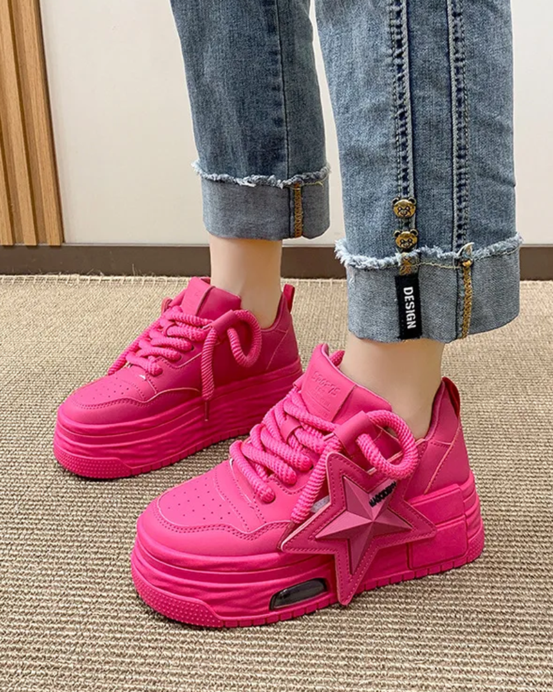 Sneakers femme rose fushia Y2K Plug