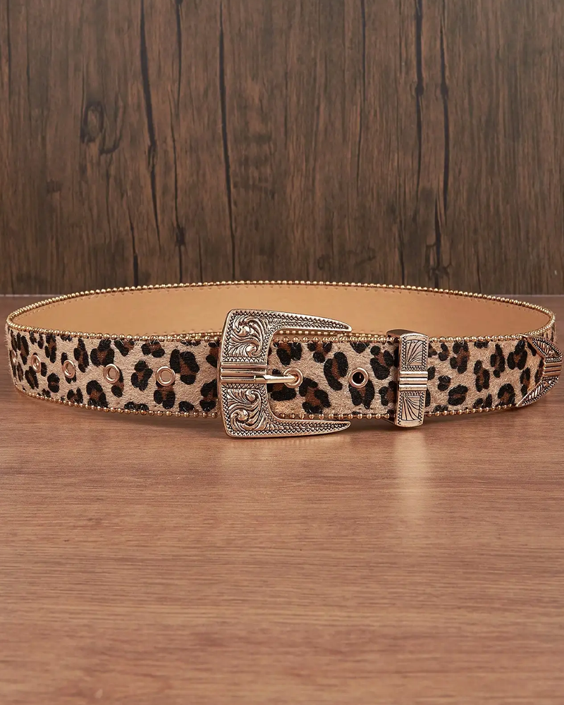 Ceinture leopard homme