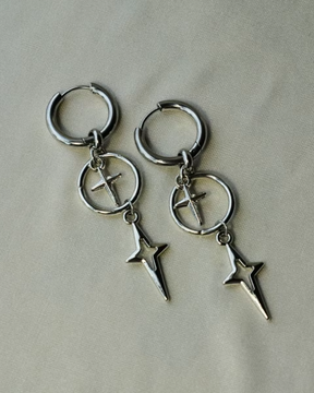 Boucles d'oreilles étoile Y2K