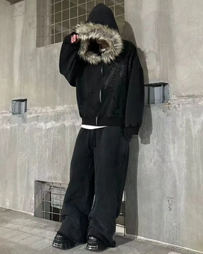 Sweat capuche fourrure