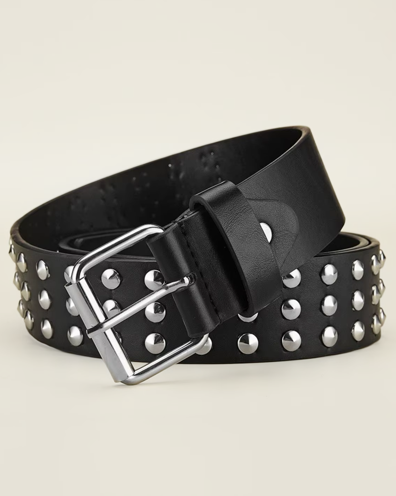 Ceinture noire cloutée