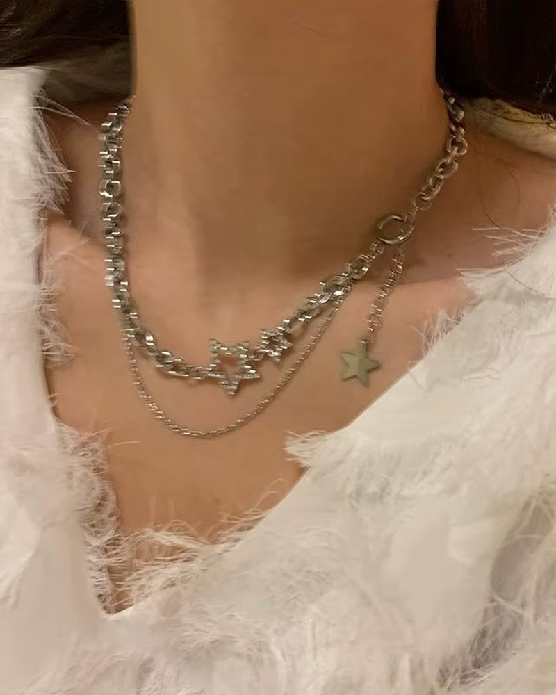 Collier étoile ras de cou