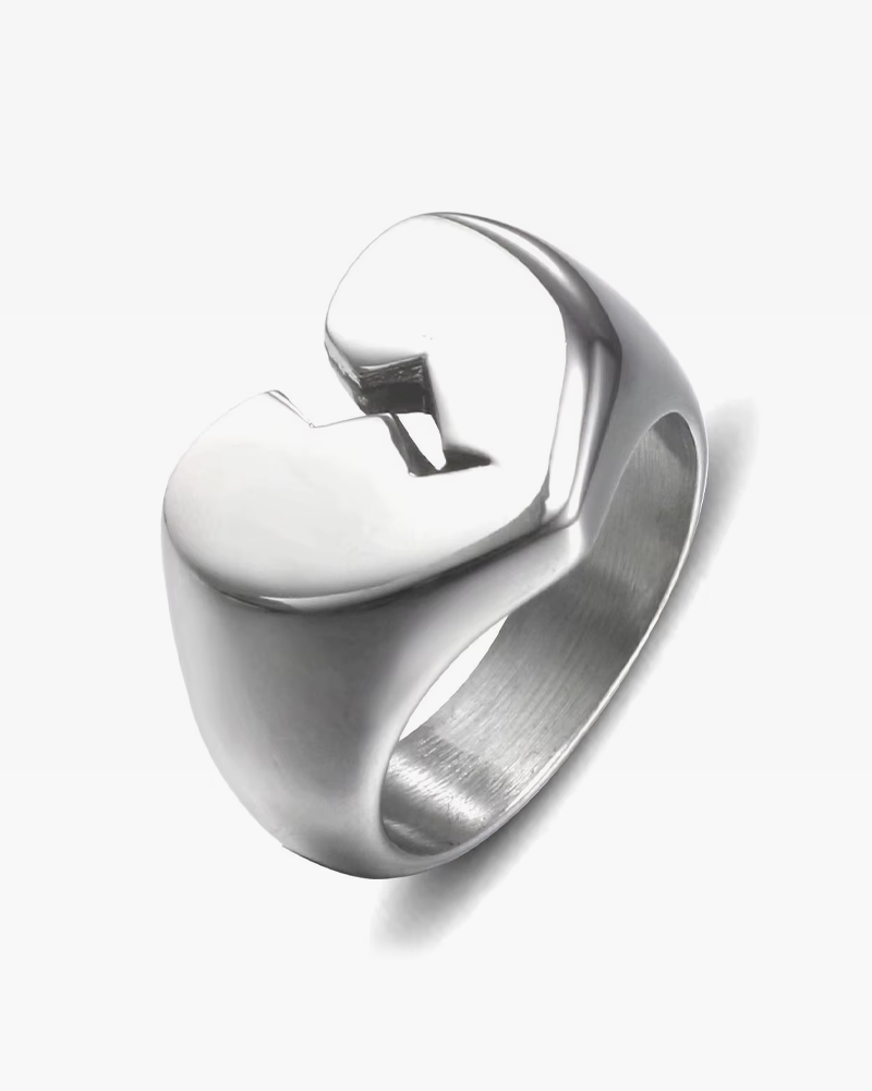 Bague coeur brisé