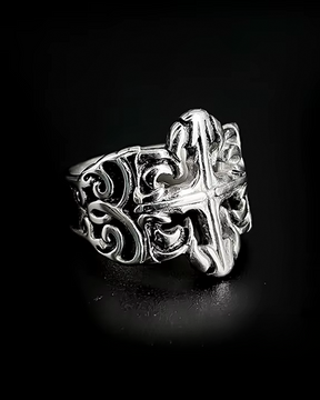 Bague gothique croix