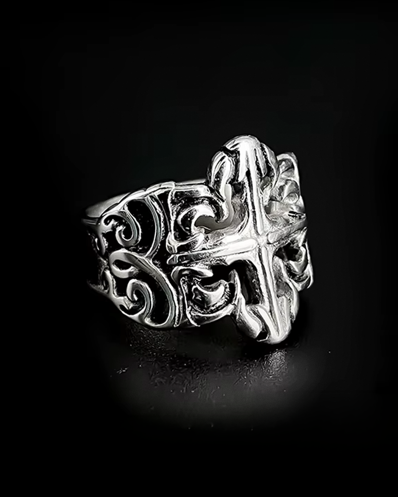 Bague gothique croix