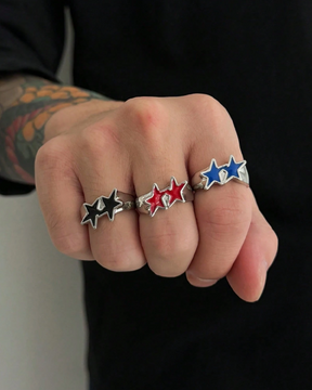 Bague double étoile