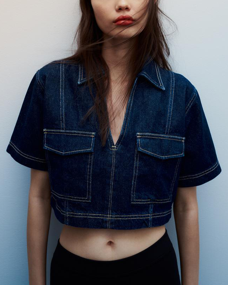 Ensemble jupe et veste en jean femme Y2K Plug