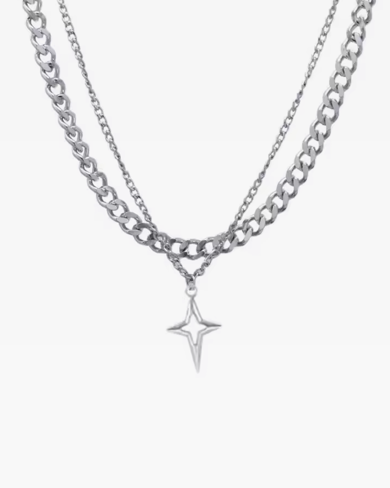 Collier etoile homme