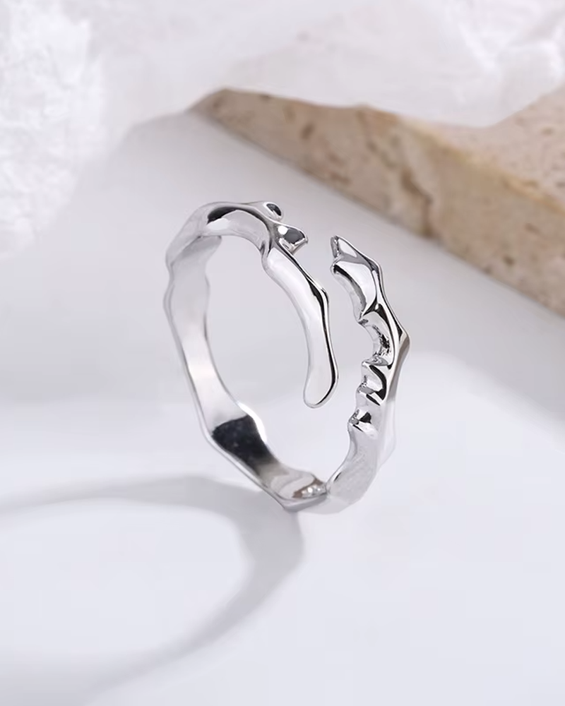 Bague abstraite argent