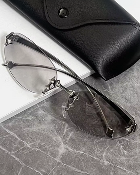 Lunettes de soleil sans monture Y2K