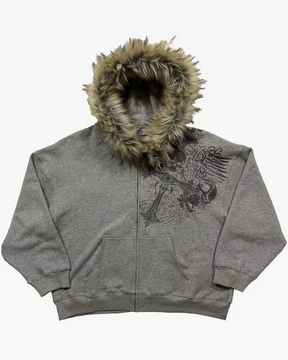 Sweat capuche fourrure