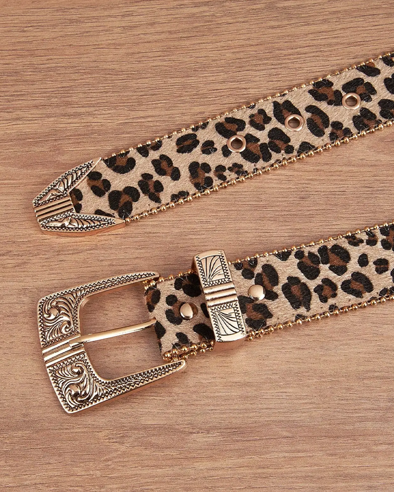 Ceinture leopard homme