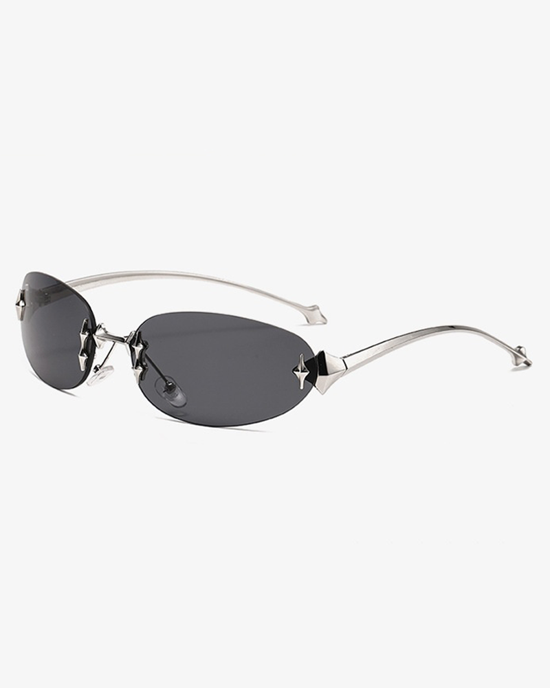 Lunettes de soleil sans monture Y2K