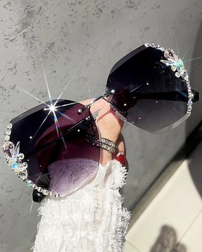 Lunette de soleil avec strass