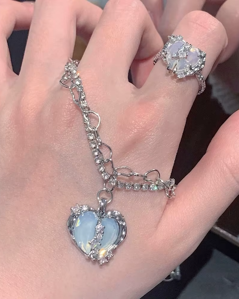 Pendentif coeur Y2K