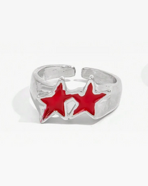 Bague double étoile