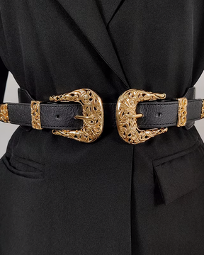 Ceinture double boucle western