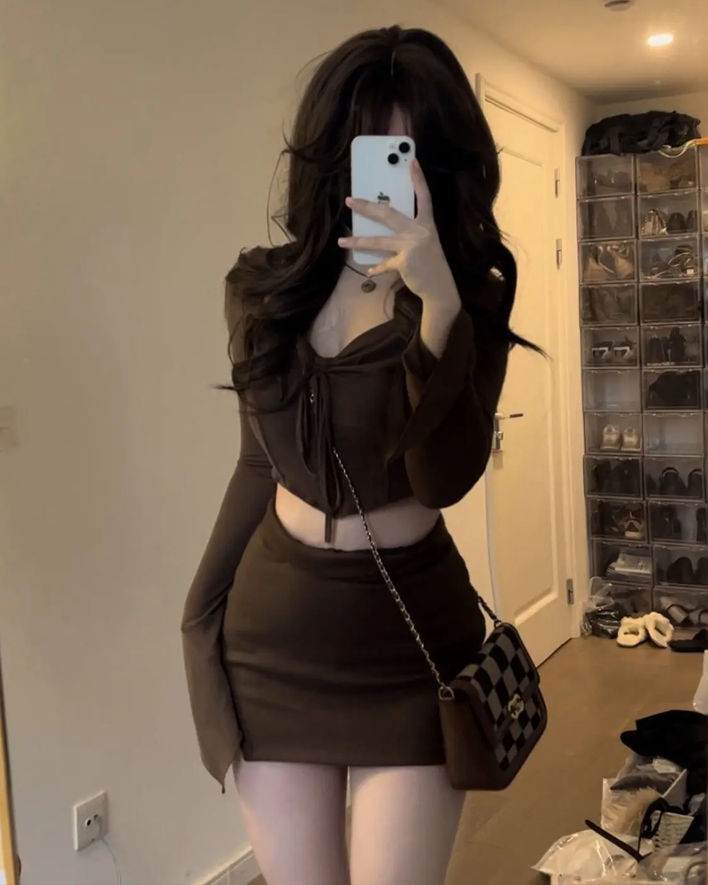 Jupe longue noire taille haute | FR