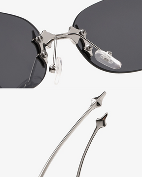 Lunettes de soleil sans monture Y2K