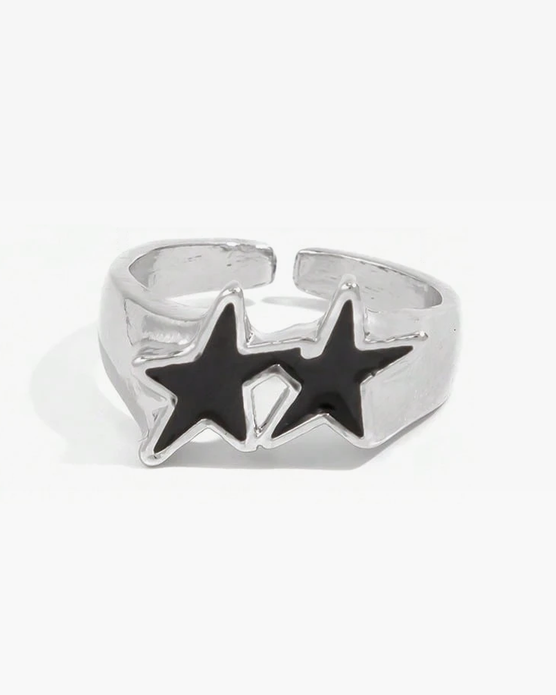 Bague double étoile