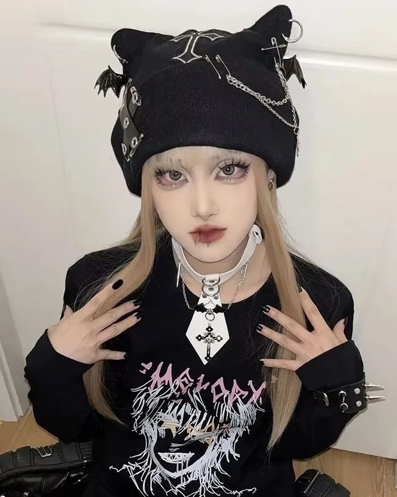 Bonnet femme gothique