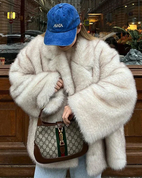 Manteau fausse fourrure femme