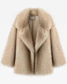 Manteau fausse fourrure femme